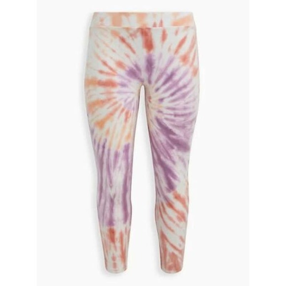 NWT Torrid Spiral Tie Dye Cropped Premium Leggings Pant Plus Size: 2X (18/20) - Picture 2 of 4
